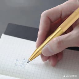 Business Ballpoint Pen Durable Students Gift Brass Gel Pen with Blue/Black Ink Refill Fountain Pen School Office Supplies