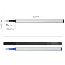 Business Ballpoint Pen Durable Students Gift Brass Gel Pen with Blue/Black Ink Refill Fountain Pen School Office Supplies