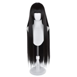 Cosplay Wig for Kakegurui Compulsive, Black Long Straight Synthetic Costume Wig for Halloween Party