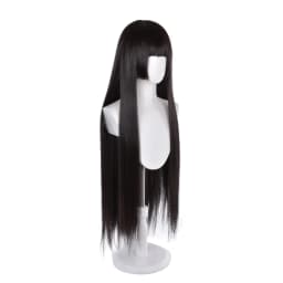 Cosplay Wig for Kakegurui Compulsive, Black Long Straight Synthetic Costume Wig for Halloween Party