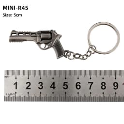 Hot Game Mini Gun Model Keychain Cosplay Accessories Ttig34 M1896 M500 Colt357 Mini R45 P08 Halloween Party Decoration Gifts