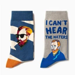 Van Gogh Series Socks Famous Painting European and American Style Cartoon Men and Women in Tube Cartoon Cotton Socks