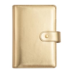 A6 Gold Purple Black Loose Leaf Binder Notebook Cover Gold Ring Diary Agenda Planner Paper Cover School Stationery