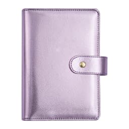 A6 Gold Purple Black Loose Leaf Binder Notebook Cover Gold Ring Diary Agenda Planner Paper Cover School Stationery