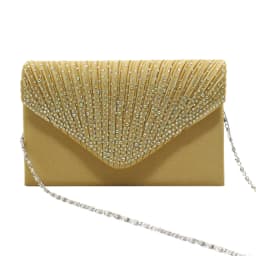 Women'S Fashion Elegant Clutches Trend Satin Rhinestone Shoulder Bag With Thin Chain Party Banquet Dress Matching Evening Bags