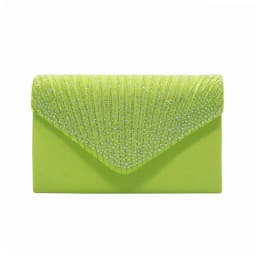 Women'S Fashion Elegant Clutches Trend Satin Rhinestone Shoulder Bag With Thin Chain Party Banquet Dress Matching Evening Bags