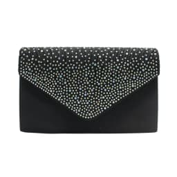 Women'S Fashion Elegant Clutches Trend Satin Rhinestone Shoulder Bag With Thin Chain Party Banquet Dress Matching Evening Bags