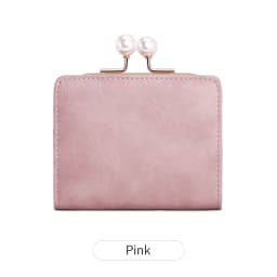 Women's Wallet Short Compact Three Layer LargeCapacity Retro Pearl Wallet High QualityPU Leather Multi Card Seat/Coin ZeroWallet