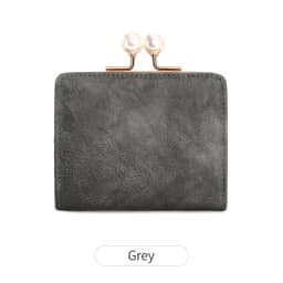 Women's Wallet Short Compact Three Layer LargeCapacity Retro Pearl Wallet High QualityPU Leather Multi Card Seat/Coin ZeroWallet