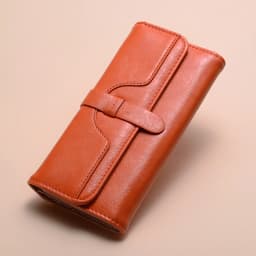 Genuine Leather Women's Long Wallet with RFID Protection - Multi Card Holder & Zipper Coin Pocket, Phone Bag Purse