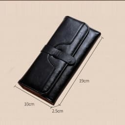 Genuine Leather Women's Long Wallet with RFID Protection - Multi Card Holder & Zipper Coin Pocket, Phone Bag Purse