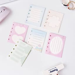 M5 5Holes 60Sheet Loose Leaf Notebook Refill Loosening Index Memo Planning Series Simplified Alien Bookmark Memo Notes