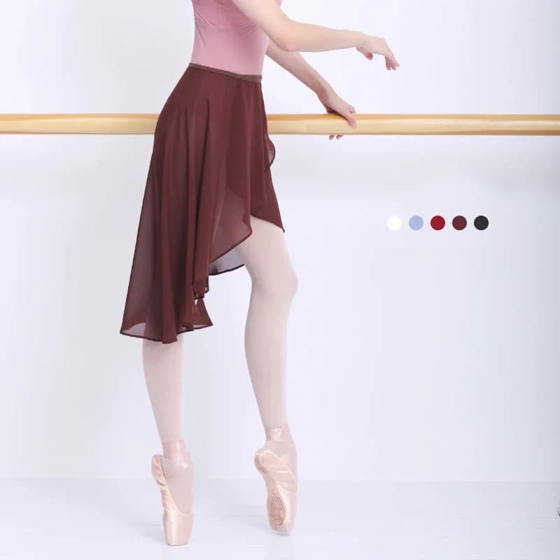 Dance Skirts For Women Chiffon Ballet Skirts Tulle Skirt Black Swimwear Cover Up  Dance Costumes Girls Adult Training Skirts