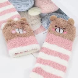 Japanese Girl Animal Modeling Knee Socks Striped Cute Compression Autumn Winter Warm Sock Kawaii Cozy Long Thigh High Socks