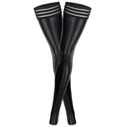 Women Sexy Latex Tights Pantyhose Patent Leather Lace Thigh Socks Stockings For Party Club Wear Hot Lingerie