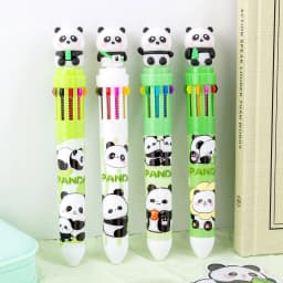 10Pcs/Lot Cute Panda 10 Color Ballpoint Pens Creative Multicolor Writing Pen Student School Stationery Office Supplies Gifts