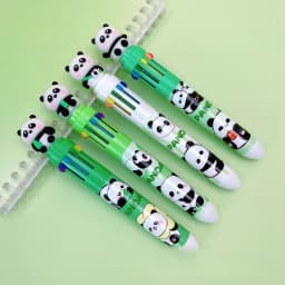 10Pcs/Lot Cute Panda 10 Color Ballpoint Pens Creative Multicolor Writing Pen Student School Stationery Office Supplies Gifts