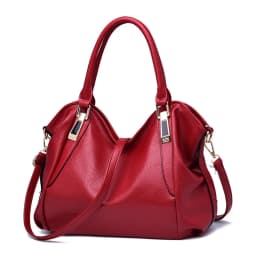 Women'S Fashion Soft Leather Handbag Classic Temperamental Large Capacity Top-Handle Bags Daily One Shoulder Crossbody Bag