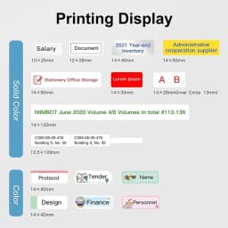 NIIMBOT B18 label printer 1 roll of white thermosensitive price label sticker for B18 waterproof, oil resistant, and scratch res