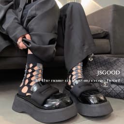 Summer Women's Mid-tube Chic Fashion Hollow Out Mesh Contrasting Colors Cotton Socks Street Soft Japanese Personality Hole Sox