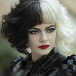 Black and White Wigs for Cruella Costume Women Short Curly Wavy Hair Wig with Wig Cute Synthetic Wigs for Party Halloween