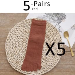 5 Pairs Cotton 5 Finger Short Socks For Woman Girl Solid Sweat-Absorbing Breathable Soft Elastic Harajuku Toe Socks 4 Seasons