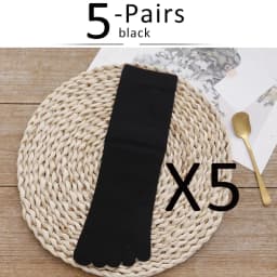 5 Pairs Cotton 5 Finger Short Socks For Woman Girl Solid Sweat-Absorbing Breathable Soft Elastic Harajuku Toe Socks 4 Seasons
