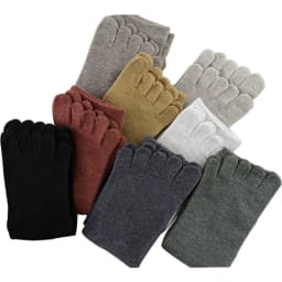 5 Pairs Cotton 5 Finger Short Socks For Woman Girl Solid Sweat-Absorbing Breathable Soft Elastic Harajuku Toe Socks 4 Seasons