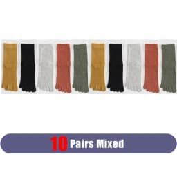 5 Pairs Cotton 5 Finger Short Socks For Woman Girl Solid Sweat-Absorbing Breathable Soft Elastic Harajuku Toe Socks 4 Seasons