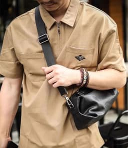 SENOFAN 2025 Original Cowhide Genuine Leather Men's Bags Commuting Leisure Shoulder Crossbody Bag Motorcycle Chest Bag Soft