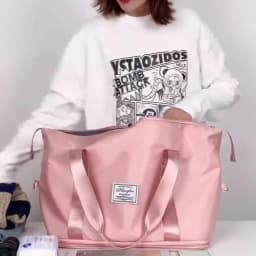 Extendable Women's Large Capacity Storage Luggage Handbag Leisure Travel Duffle Bag Waterproof Nylon Sports and Fitness Handbag