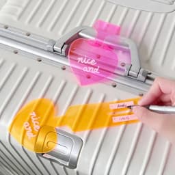 Fluorescent Baggage Tag Portable Anti-lost PVC Suitcase Label Travel Colorful Luggage Tag