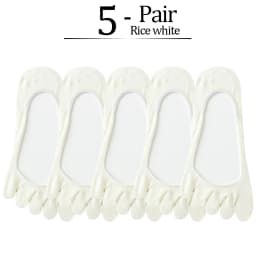 5 Pairs Summer Women Girl Toe Socks Invisible Cotton Solid Shallow Mouth Thin Breathable,Deodorant No Show 5 Finger Socks