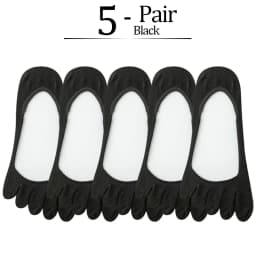 5 Pairs Summer Women Girl Toe Socks Invisible Cotton Solid Shallow Mouth Thin Breathable,Deodorant No Show 5 Finger Socks