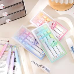 4 Colors/set Shiny Glitter Pens Morandi Color Series High Capacity Highlighter Pens Bling Bling Markers for Journaling Supplies