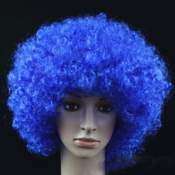 Women Curly Cosplay Wig Short Wavy Curly Hair Colorful Synthetic Wig For Daily Party Men Football Fan Wearing Kids Wigs