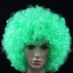 Women Curly Cosplay Wig Short Wavy Curly Hair Colorful Synthetic Wig For Daily Party Men Football Fan Wearing Kids Wigs