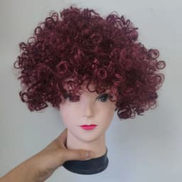 Women Curly Cosplay Wig Short Wavy Curly Hair Colorful Synthetic Wig For Daily Party Men Football Fan Wearing Kids Wigs