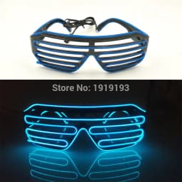 Light Up Flashing Shutter Neon Rave Glasses El Wire LED Sunglasses  Glow DJ Costumes For Happy Bar Night