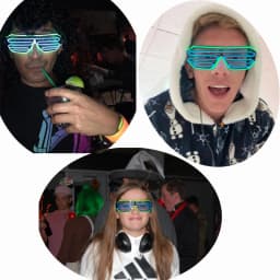 Light Up Flashing Shutter Neon Rave Glasses El Wire LED Sunglasses  Glow DJ Costumes For Happy Bar Night