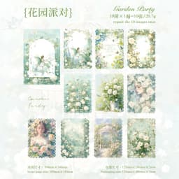 10pcs/lot Memo Pads Material Paper French Romance Junk Journal Scrapbooking Cards Retro Background Decoration Paper