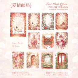 10pcs/lot Memo Pads Material Paper French Romance Junk Journal Scrapbooking Cards Retro Background Decoration Paper