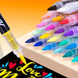 3Pcs White Marker Paint Pens set Permanent Brush Pen for Art projects, Drawing, Rock Painting, Stone Ceramic Glass Wood Plastic
