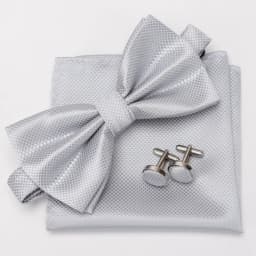 Multicolor Bowtie Pocket Square Cufflinks Sets Classic Solid Color  Bowtie Wedding Party Formal Gift Plaids Adjust Neck Bow Tie