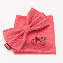 Multicolor Bowtie Pocket Square Cufflinks Sets Classic Solid Color  Bowtie Wedding Party Formal Gift Plaids Adjust Neck Bow Tie