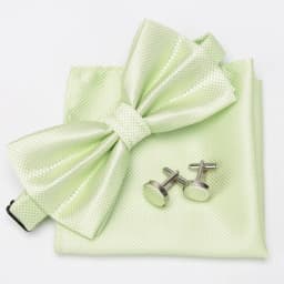 Multicolor Bowtie Pocket Square Cufflinks Sets Classic Solid Color  Bowtie Wedding Party Formal Gift Plaids Adjust Neck Bow Tie