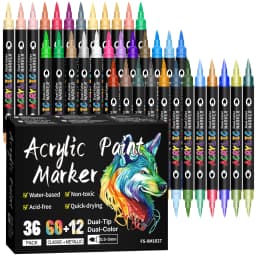 24-240 Colors Art Markers Set, Dual Color Dual Tip Acrylic Paint Pens Markers Drawing Markers for DIY Crafts Making