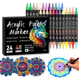 24-240 Colors Art Markers Set, Dual Color Dual Tip Acrylic Paint Pens Markers Drawing Markers for DIY Crafts Making