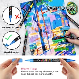 24-240 Colors Art Markers Set, Dual Color Dual Tip Acrylic Paint Pens Markers Drawing Markers for DIY Crafts Making