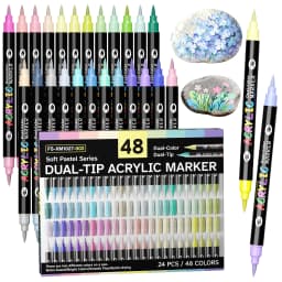 24-240 Colors Art Markers Set, Dual Color Dual Tip Acrylic Paint Pens Markers Drawing Markers for DIY Crafts Making